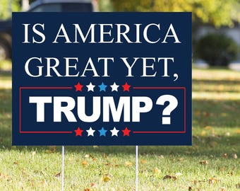 Anti-Trump Werbeschild – Ist Amerika Akzeptable doch, doppelseitiger politischer Humor