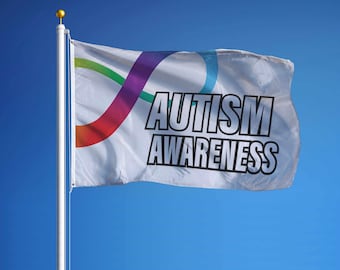 Autism Awareness Flag: 3x5 Weather-Resistant Polyester, Made in USA