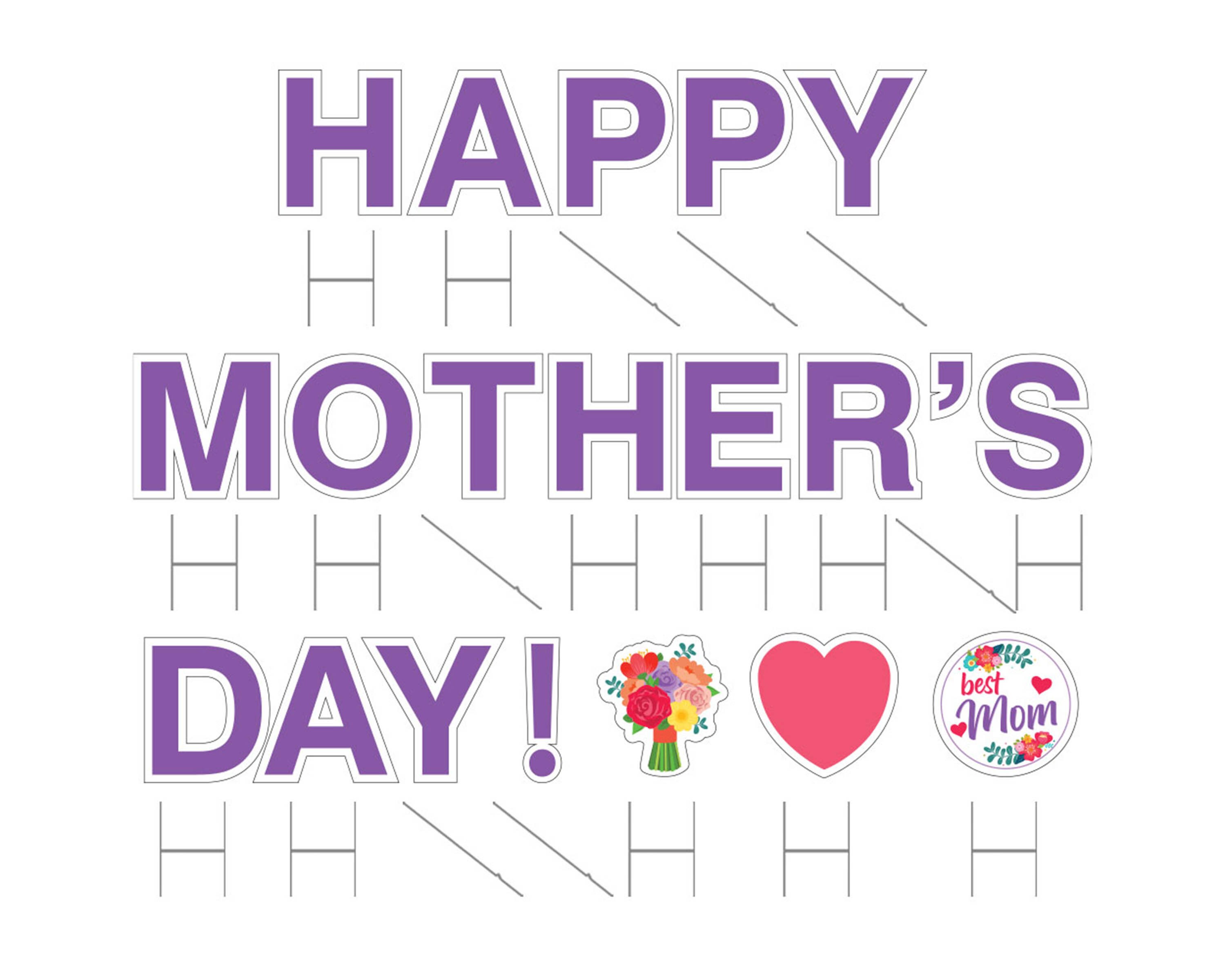 Happy Mother's Day Yard Decorations Weatherresistant Etsy