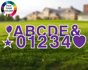 Yard Letter Sign Set: 84pc 18" Bold Alphabet, Numbers, & Symbols