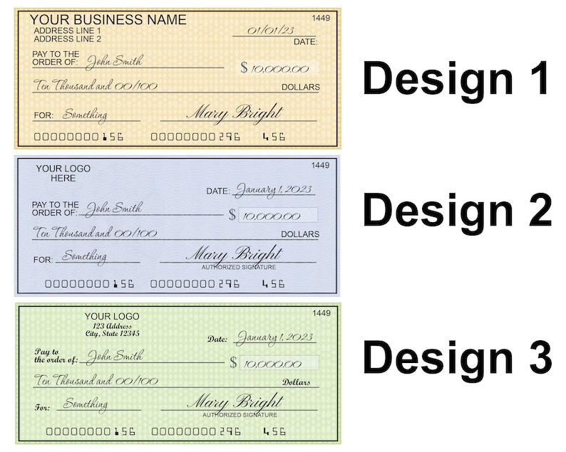 Custom Giant Charity Check: Oversized Presentation Check - Etsy Israel