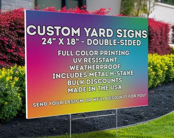 Custom Yard Sign: Double-Sided, Weather-Resistant Lawn Decor