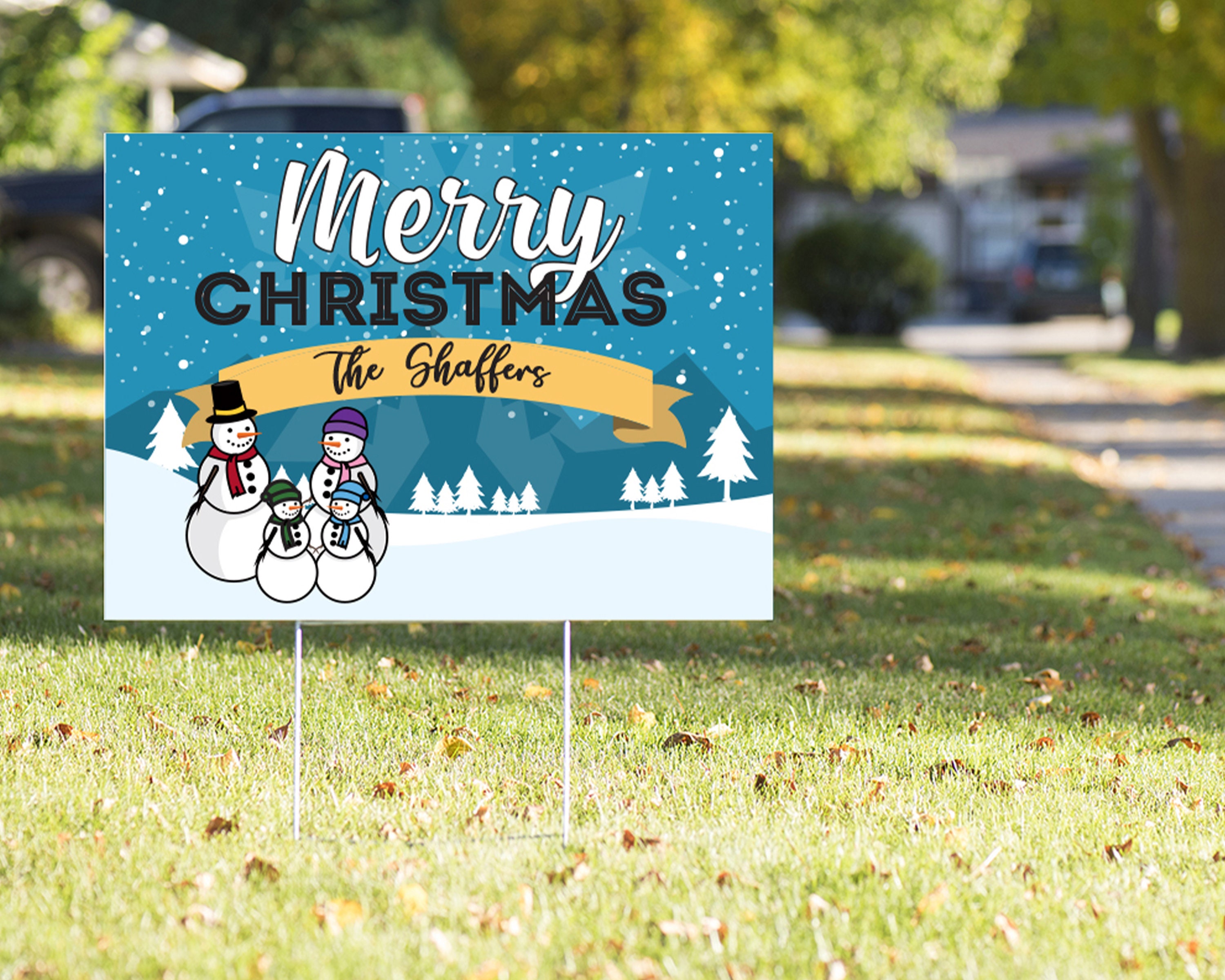 Custom christmas yard signs Clearance