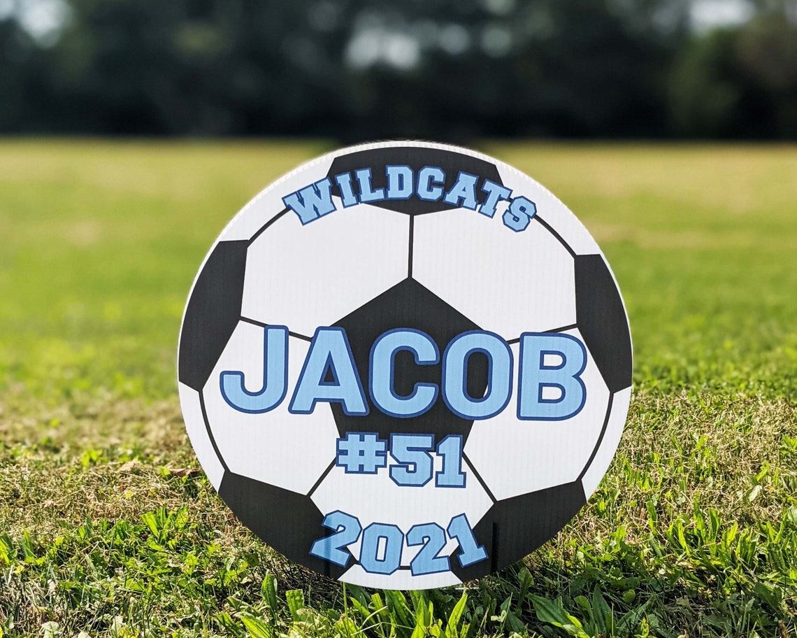Soccer Yard Signs Personalized With Team Name Number & Year Etsy