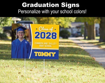 Personalized Graduation Yard Sign: Double-Sided, Weatherproof, Class of 2025