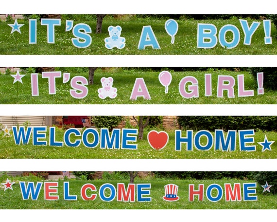 Celebration Lawn Decorations Large Yard Sign Messages Baby Etsy