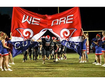 Breakaway Banner for Sports Games | Homecoming Football Run Through Sign | Custom Breakaway Banners