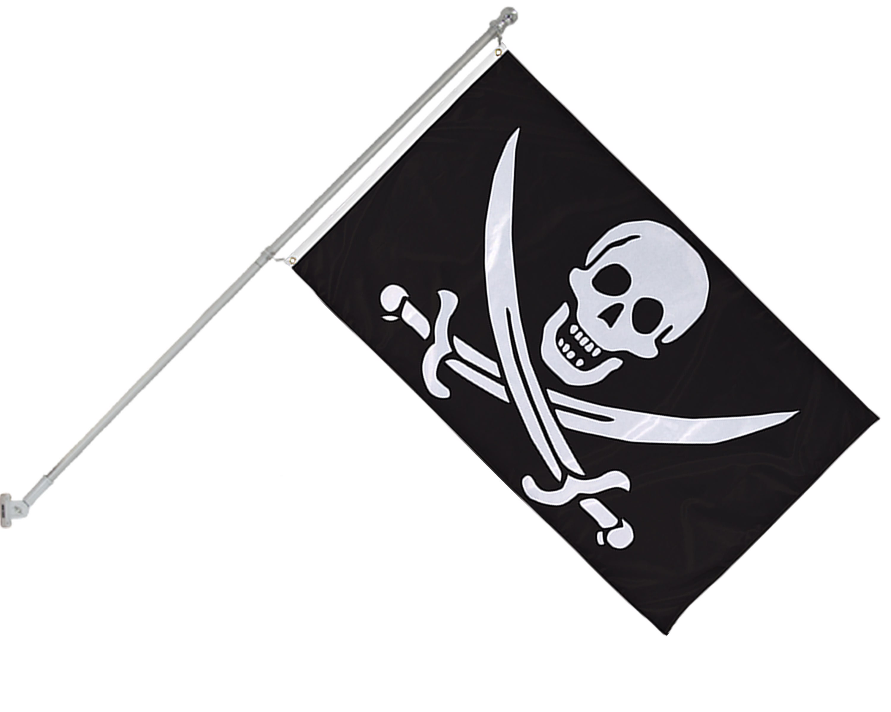 Acheter Drapeau de Pirate Jolly Roger, grand crâne, os croisés, suspendu  avec œillet, sans poteau, 1 pièce