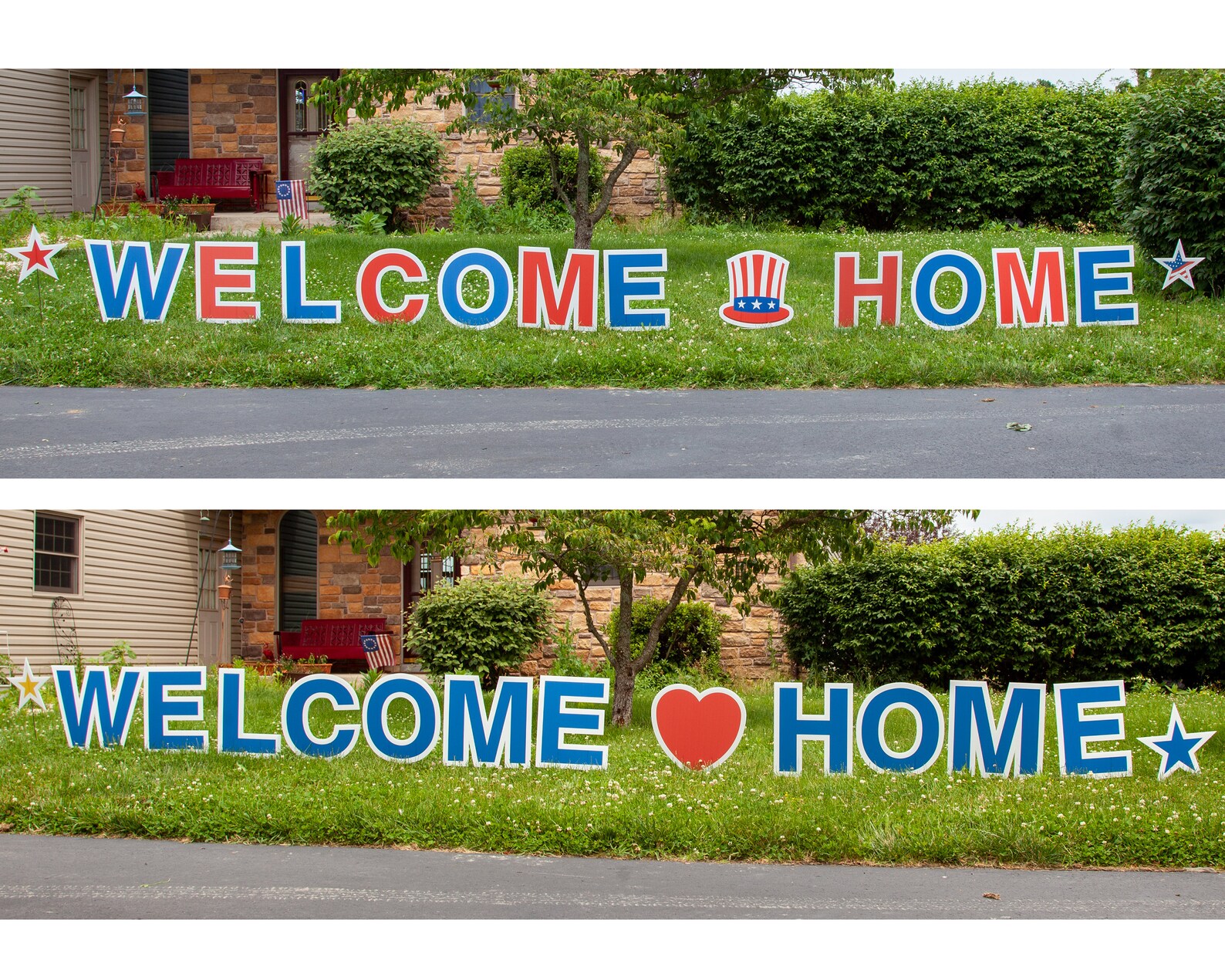 Home Yard Sign 18in Tall Yard Letters 2 Font Etsy