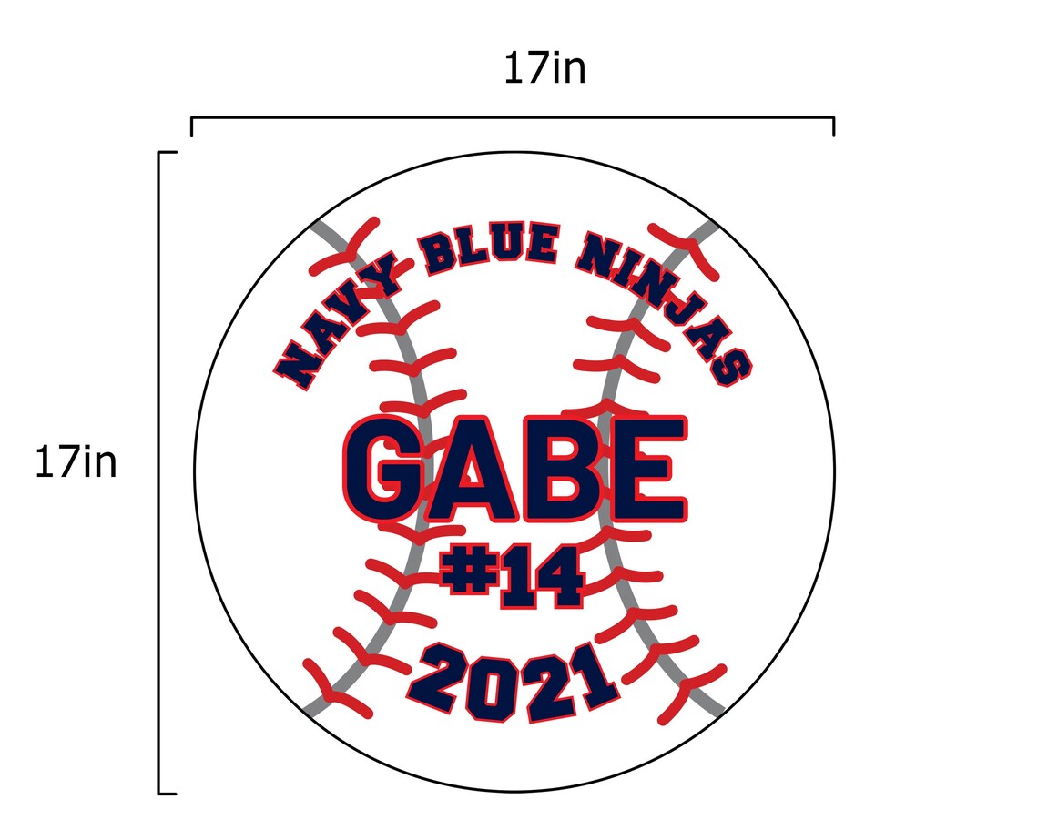 Baseball Yard Signs Personalized With Team Name Number & Etsy