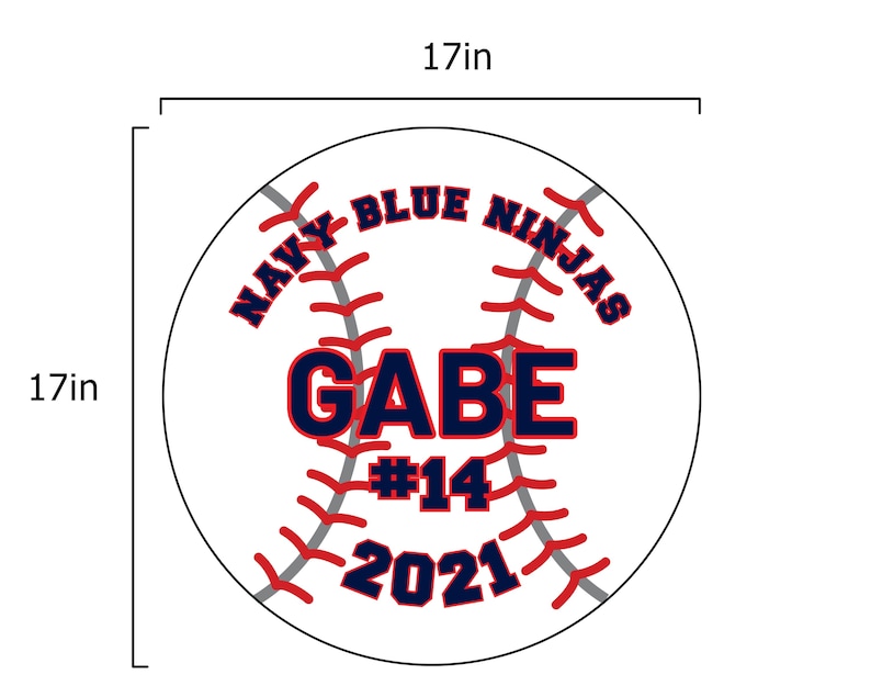 Baseball Yard Signs Personalized With Team Name Number & Etsy