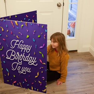 Custom Giant Greeting Card with Envelope Included Big Happy Birthday Cards Oversized Anniversary Card Choose Your Size image 6