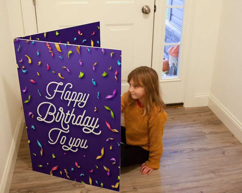 Custom Giant Greeting Card with Envelope Included Big Happy Birthday Cards Oversized Anniversary Card Choose Your Size image 6