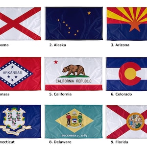 Handmade USA State Flags - All 50 States, Washington DC, and American Flag - All Crafted, Printed, and Sewn in the USA