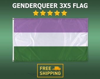 3' x 5' Genderqueer Pride Flag - LGBTQIA+ Gay Pride Flag - Printed in the USA