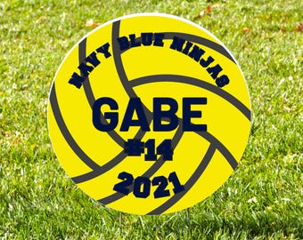 Water Polo Yard Signs Personalized with Team, Name, Number, & Year