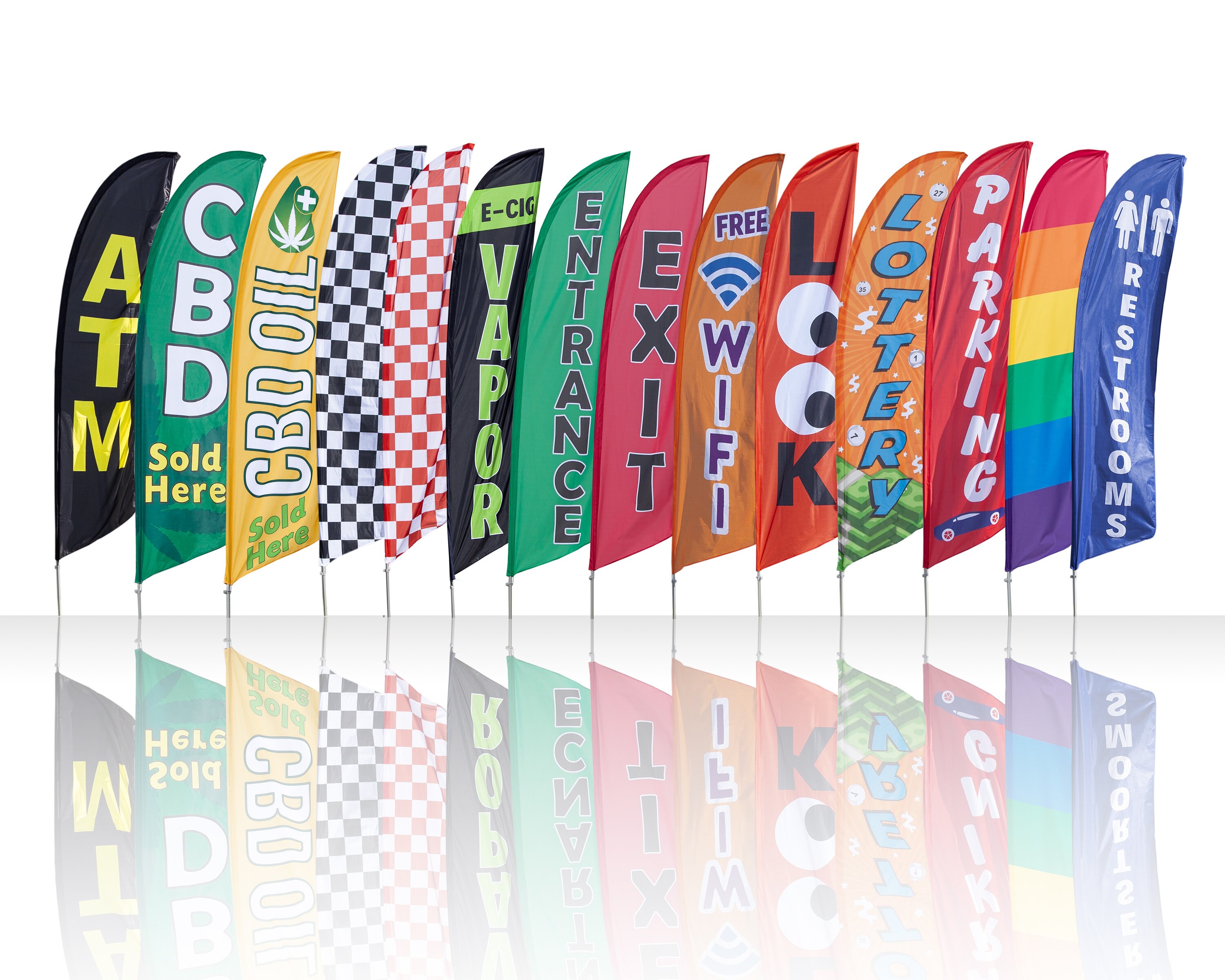 Business and Directional Feather Flags with Easy to Assemble Etsy