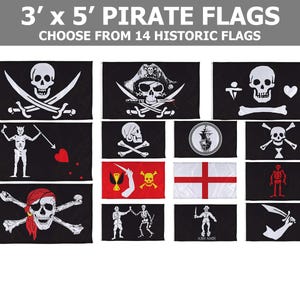Jolly Roger Pirate Flag: 3x5 ft Polyester, Sewn in USA
