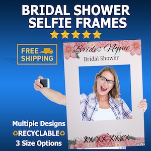 Bridal Shower Selfie Frame, Bridal Shower Photo Booth Prop, Bridal
