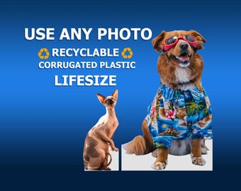 Custom Life-Size Pet Cardboard Cutout – Durable Coroplast Pet Standee