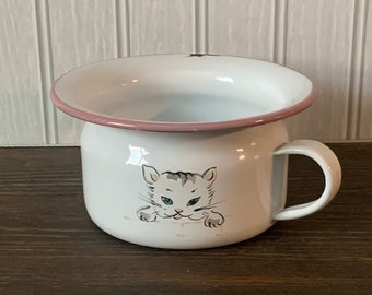 Vintage Child's Enamelware Chamber Pot Potty - Krueger, NYC