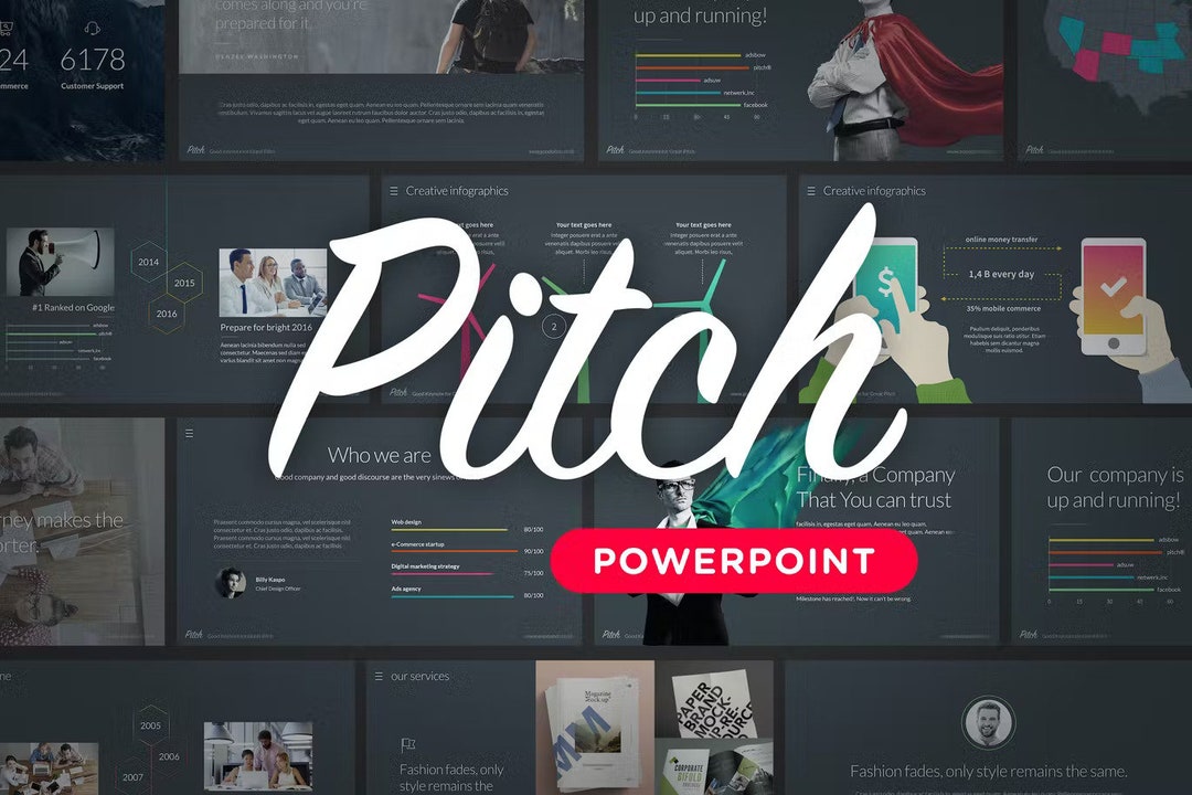 Pitch Powerpoint Template - Etsy