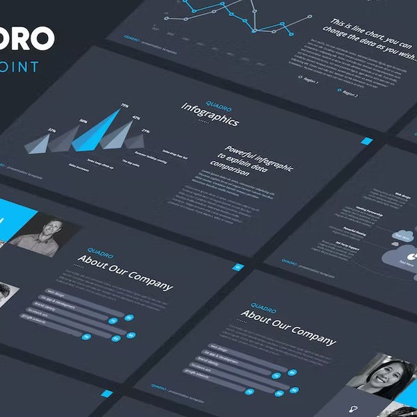 Quadro - Powerpoint-sjabloon voor bedrijven