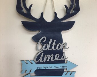 Hospital Door Hangers Boy Door Hanger Baby Door Hanger Deer Etsy