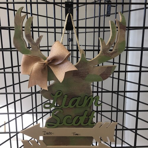 Deer Baby Hospital Door Hanger Free Shipping Etsy