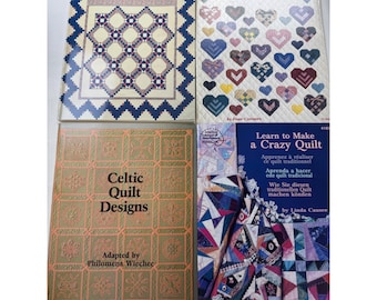 Vintage Quilting Books Bundle of 4 Sewing Lot