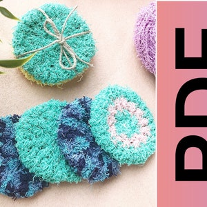 Dish Scrubbies Pattern, Reusable Double Dish Scrubbies and Makeup Rounds Pattern, Scrubbies Pattern, Mothers Day Spa Gift, Handmade Gift