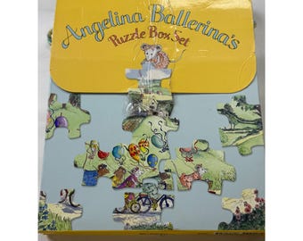 Vintage Angelina Ballerina Puzzle Box Set 4 Piece set by American Girl