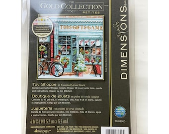 Dimensions Gold Petite Counted Cross Stitch Kit 6"x6" Toy Shoppe New