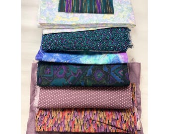 Vintage Fabric 6 Yards Bundle Purple Quilting Lot