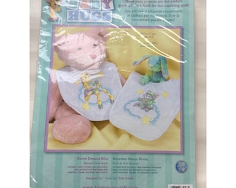 Vtg Dimensions Baby Hugs Sweet Dreams Bib Kit New