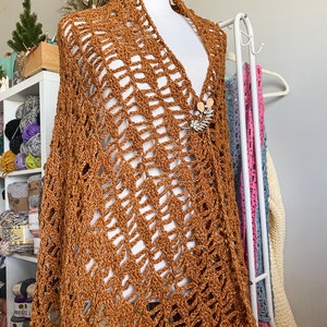 Crochet Pattern for Harvest Calm Wrap, Summer Coverup Pattern, Crochet shawl, crochet scarf, summer scarf, crochet scarf pattern