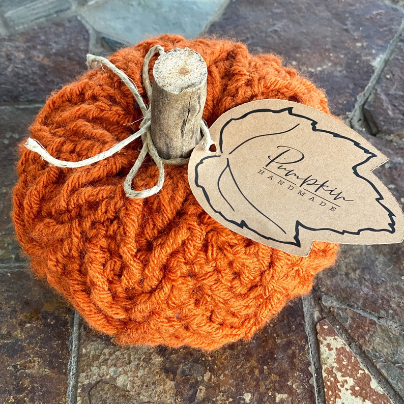 PDF Crochet Pumpkin Pattern, Fall decor pattern, Falling Leaves pumpkin pattern, fall crochet, home decor. image 2