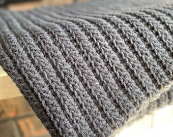 CROCHET PATTERN, Cozy Lines Crochet Blanket, PDF Throw Pattern