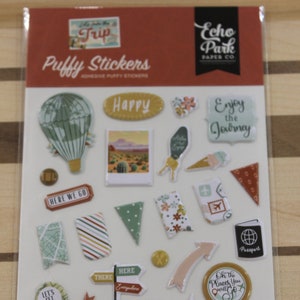 Echo Park Lets Take a Trip Puffy Stickers.