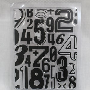 Echo Park Subway Numbers A2 Background Stamp