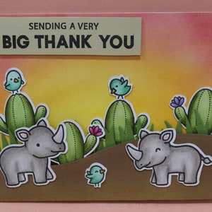 Lawn Fawn Big Thank You Card