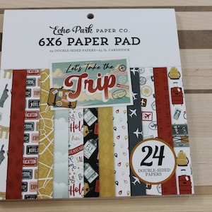 Echo Park Lets Take a Trip 6×6 inch paper pad