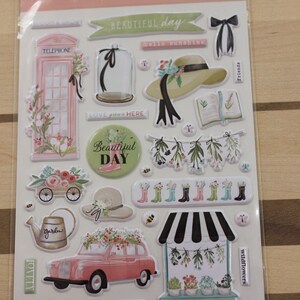Carta Bella Flower Garden Puffy Stickers.