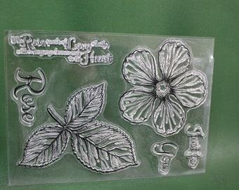 Crafters Companion Flower and Leaf Stamp