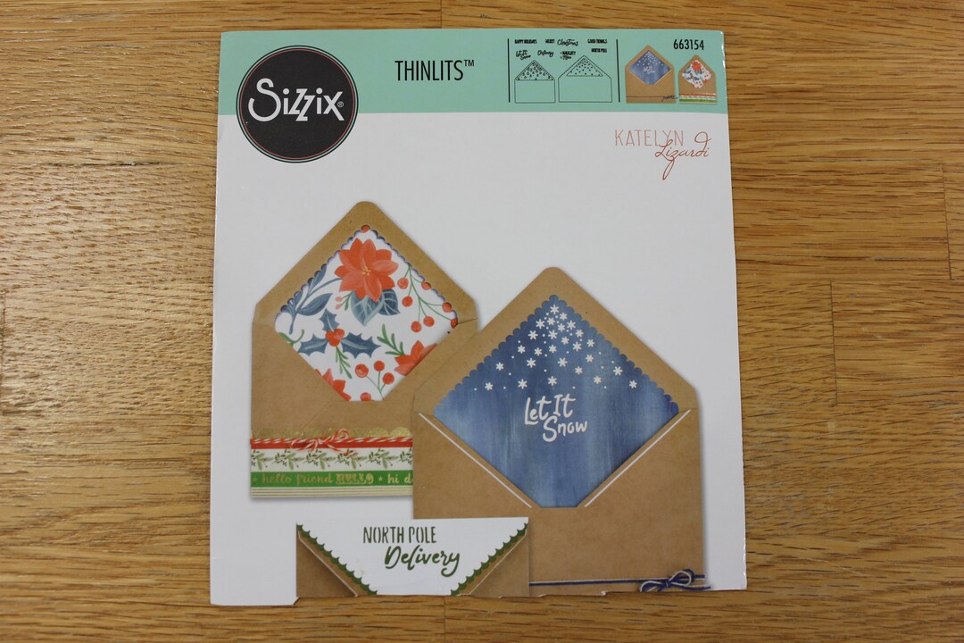 Sizzix Thinlits Envelope Liner Dies Christmas Etsy