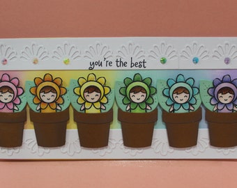 Lawn Fawn Garden Girl Friend Card