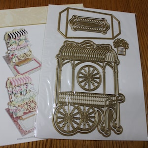 Anna Griffin Flower Cart 3D Easel Die Set With Finishing School Classes Code