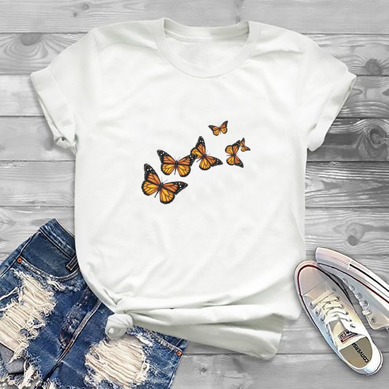 Flying Butterflies Shirt Monarch Butterfly T Shirt Butterfly | Etsy
