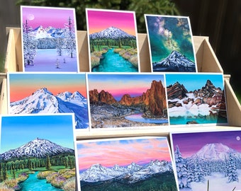 Artwork Postcard Pack | Bend Oregon Postcard | PNW Postcard | Oregon Postcard | Bend Postcard | Mountain Postcard