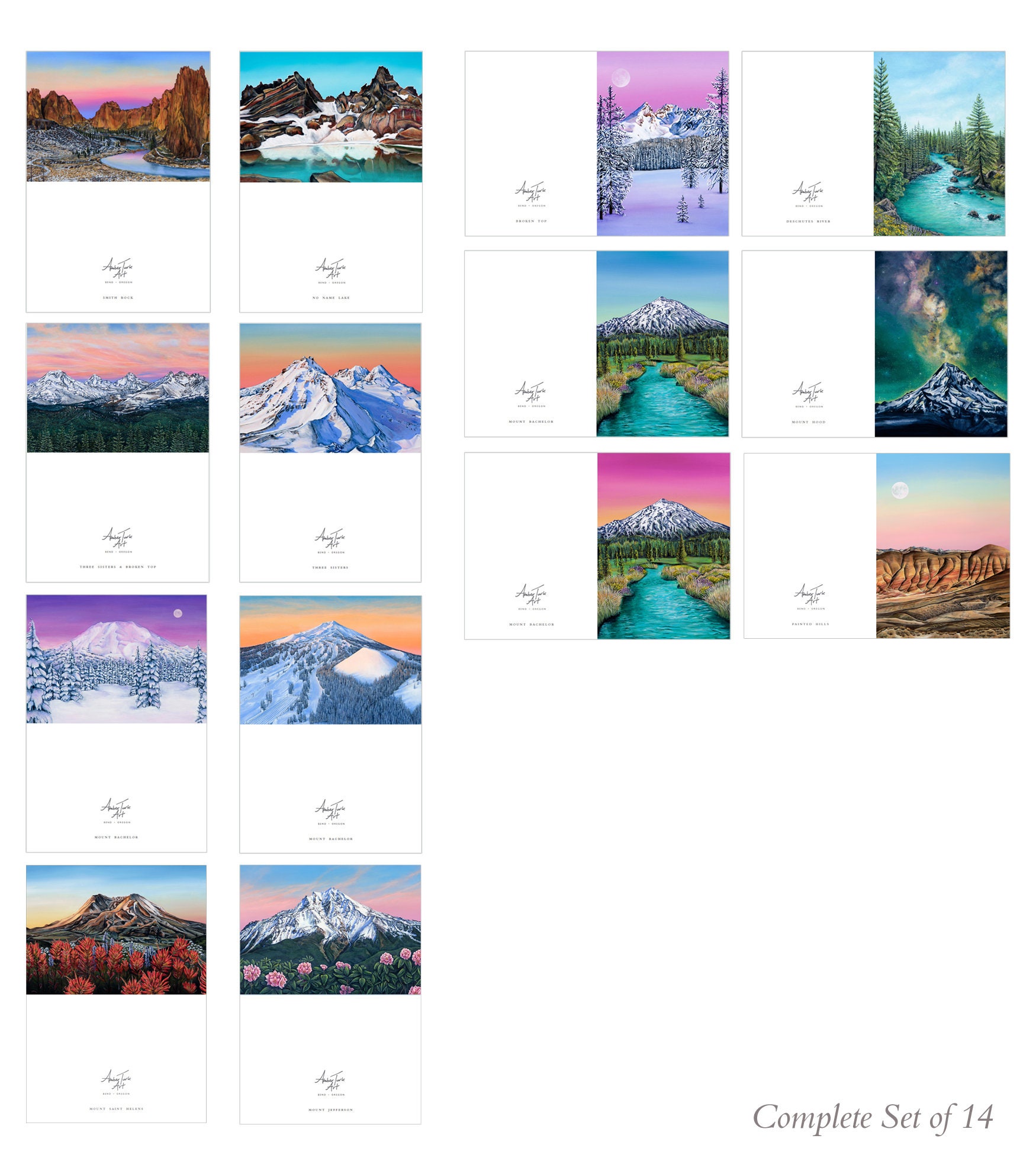 Springtime Bachelor Mt Bachelor Greeting Card Bend Oregon Etsy